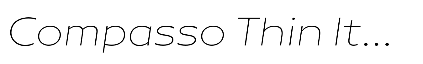 Compasso Thin Italic Extended